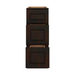 J&K Espresso K8 Vanity 3 Drawer Base 12" W x 33" H x 21" D
