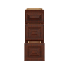 J&K Mahogany J5 Vanity 3 Drawer Base 12" W x 33" H x 21" D