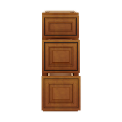 J&K Mocha Glazed K10 Vanity 3 Drawer Base 12" W x 33" H x 21" D