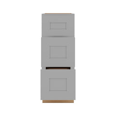 J&K Castle Grey S5 Vanity 3 Drawer Base 12" W x 33" H x 21" D