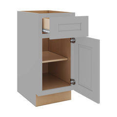 J&K Castle Grey S5 Vanity Base Door/Drawer 15" W x 33" H x 21" D