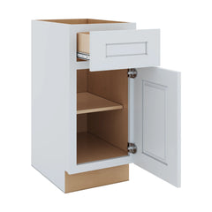 J&K White Shaker S8 Vanity Base Door/Drawer 15" W x 33" H x 21" D