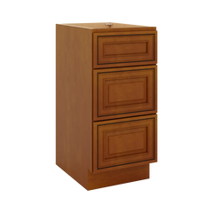 J&K Mocha Glazed K10 Vanity 3 Drawer Base 15" W x 33" H x 21" D