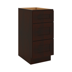 J&K Java Coffee S1 Vanity 3 Drawer Base 15" W x 33" H x 21" D