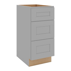 J&K Castle Grey S5 Vanity 3 Drawer Base 15" W x 33" H x 21" D