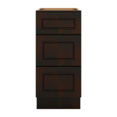 J&K Espresso K8 Vanity 3 Drawer Base 15" W x 33" H x 21" D