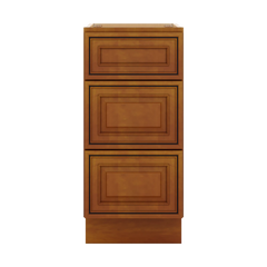 J&K Mocha Glazed K10 Vanity 3 Drawer Base 15" W x 33" H x 21" D