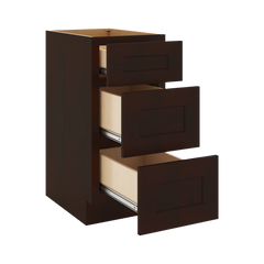J&K Java Coffee S1 Vanity 3 Drawer Base 15" W x 33" H x 21" D