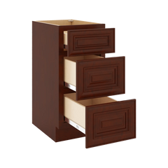 J&K Mahogany J5 Vanity 3 Drawer Base 15" W x 33" H x 21" D