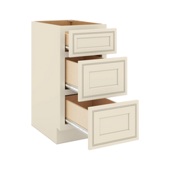 J&K Pearl Glazed H9 Vanity 3 Drawer Base 15" W x 33" H x 21" D