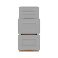 J&K Castle Grey S5 Vanity 3 Drawer Base 15" W x 33" H x 21" D