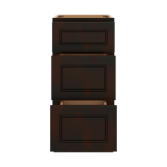 J&K Espresso K8 Vanity 3 Drawer Base 15" W x 33" H x 21" D