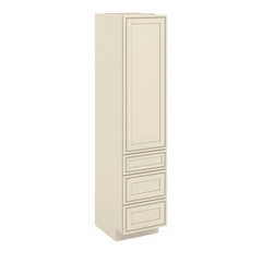 J&K Pearl Glazed H9 Vanity Linen with bottom Drawers 18" W x 81" H x 24" D