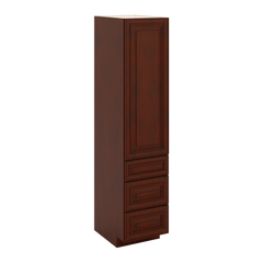J&K Mahogany J5 Vanity Linen with bottom Drawers 18" W x 81" H x 24" D