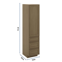 J&K Hazel H8 Vanity Linen with bottom Drawers 18" W x 81" H x 24" D