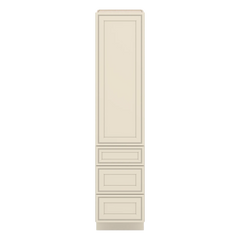 J&K Pearl Glazed H9 Vanity Linen with bottom Drawers 18" W x 81" H x 24" D