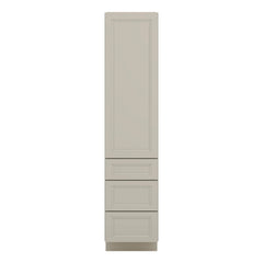 J&K Pebble B6 Vanity Linen with bottom Drawers 18" W x 81" H x 24" D