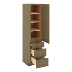 J&K Hazel H8 Vanity Linen with bottom Drawers 18" W x 81" H x 24" D