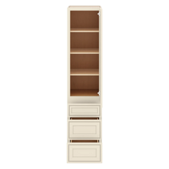J&K Pearl Glazed H9 Vanity Linen with bottom Drawers 18" W x 81" H x 24" D