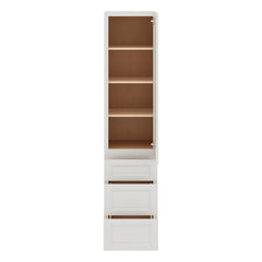 J&K Pure B5 Vanity Linen with bottom Drawers 18" W x 81" H x 24" D