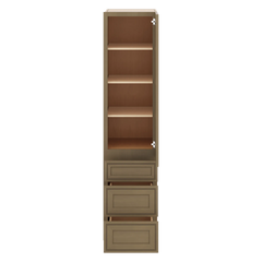 J&K Hazel H8 Vanity Linen with bottom Drawers 18" W x 81" H x 24" D
