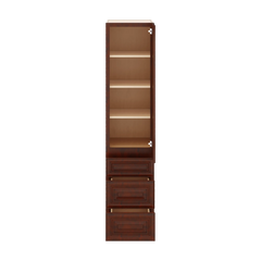 J&K Mahogany J5 Vanity Linen with bottom Drawers 18" W x 81" H x 24" D