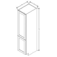 J&K Pearl Glazed H9 Vanity Linen 18" W x 81" H x 24" D