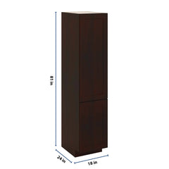 J&K Java Coffee S1 Vanity Linen 18" W x 81" H x 24" D