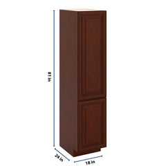 J&K Mahogany J5 Vanity Linen 18" W x 81" H x 24" D