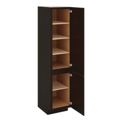 J&K Espresso K8 Vanity Linen 18" W x 81" H x 24" D