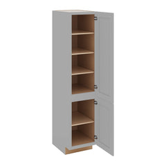 J&K Castle Grey S5 Vanity Linen 18" W x 81" H x 24" D