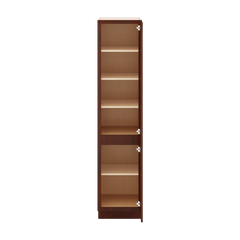 J&K Mahogany J5 Vanity Linen 18" W x 81" H x 24" D
