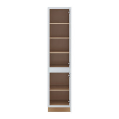 J&K White Shaker S8 Vanity Linen 18" W x 81" H x 24" D