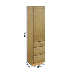 Modernform Cabinet Natural Shaker 18" W X 84" H X 21" D Vanity Linen Cabinet