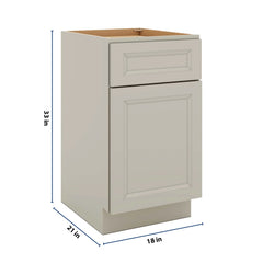 J&K Pebble B6 Vanity Base Door/Drawer 18" W x 33" H x 21" D