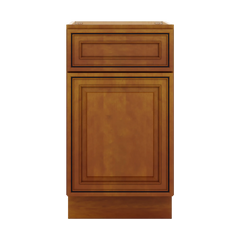 J&K Mocha Glazed K10 Vanity Base Door/Drawer 18" W x 33" H x 21" D