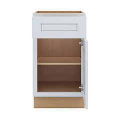 J&K White Shaker S8 Vanity Base Door/Drawer 18" W x 33" H x 21" D