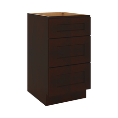 J&K Java Coffee S1 Vanity 3 Drawer Base 18" W x 33" H x 21" D
