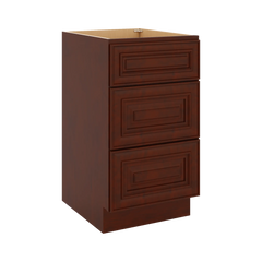 J&K Mahogany J5 Vanity 3 Drawer Base 18" W x 33" H x 21" D