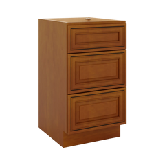J&K Mocha Glazed K10 Vanity 3 Drawer Base 18" W x 33" H x 21" D
