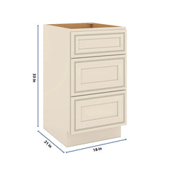 J&K Pearl Glazed H9 Vanity 3 Drawer Base 18" W x 33" H x 21" D