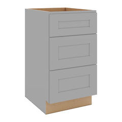 J&K Castle Grey S5 Vanity 3 Drawer Base 18" W x 33" H x 21" D