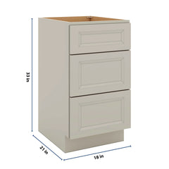 J&K Pebble B6 Vanity 3 Drawer Base 18" W x 33" H x 21" D