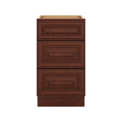 J&K Mahogany J5 Vanity 3 Drawer Base 18" W x 33" H x 21" D