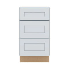 J&K White Shaker S8 Vanity 3 Drawer Base 18" W x 33" H x 21" D