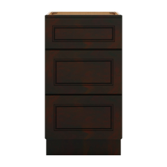 J&K Espresso K8 Vanity 3 Drawer Base 18" W x 33" H x 21" D
