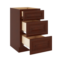 J&K Mahogany J5 Vanity 3 Drawer Base 18" W x 33" H x 21" D