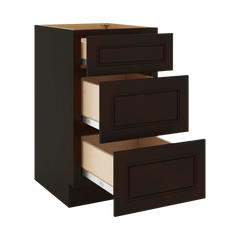 J&K Espresso K8 Vanity 3 Drawer Base 18" W x 33" H x 21" D