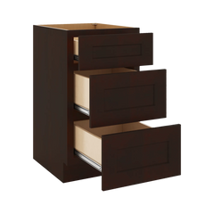 J&K Java Coffee S1 Vanity 3 Drawer Base 18" W x 33" H x 21" D