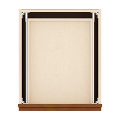 J&K Mocha Glazed K10 Vanity 3 Drawer Base 18" W x 33" H x 21" D